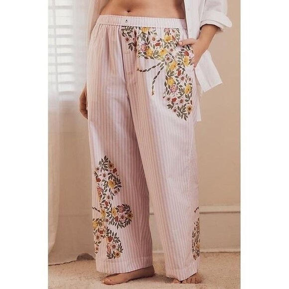 By Anthropologie The Wren Boxer Trousers Pants Striped Printed XL-P NWT 281225